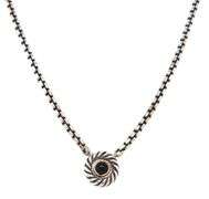 David Yurman black onyx cookie pendant on chain