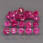 Glittering set of 3.10ct HEATED ONLY pink Burmese Rubies!