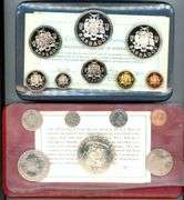 2 Different 1973 Silver Proof Sets: Barbados & Liberia