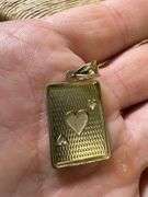 10k Yellow Gold Queen of Hearts Pendant