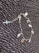 Sterling Silver 925 Italian Rosary Bracelet 7 Inch + 1 Inch Extension