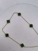 CERTIFIED 14K YELLOW GOLD CLOVER NECKLACE