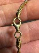 925 Sterling Silver Two Layer Twisted 2.7mm Omega Spring Chain 20"