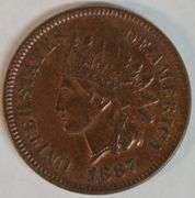 Attractive near Mint 1867 Indian Head Cent. Lightly cleaned.