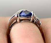 Stunning 14K White Gold Trillion-Cut Tanzanite Suite