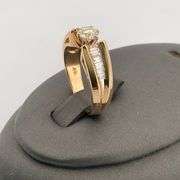 CERTIFIED 14K YELLOW GOLD AND DIAMOND RING
