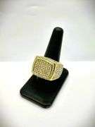 Men's 7.25 Cttw Lab Simulated Diamond 14 Kt Gold Plated Ring