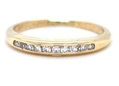 Sparkling Little 14K YG Channel Set Diamond Band