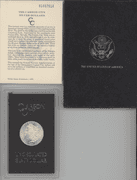 Blazing virtual Gem BU 1881-CC Morgan Silver Dollar in original GSA pack