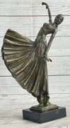 Dancer with Long Skirt Bronze Statue