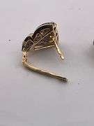 CERTIFIED 18K GOLD DIAMOND AND SAPPHIRE EARRINGS