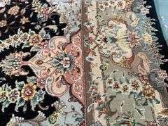 Exquisite Silk&Wool Tabriz Rug 6x9