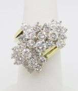 3.54CTW Diamond Cocktail Ring Made in 18k Gold