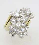 3.54CTW Diamond Cocktail Ring Made in 18k Gold