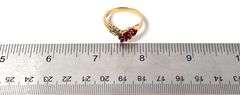Beautiful 14k Yellow Gold Ruby Gemstone Ring with Diamond Accents