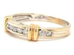 10kt 2 tone gold diamond band