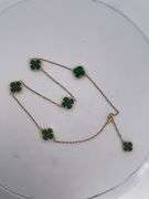 CERTIFIED 14K YELLOW GOLD CLOVER NECKLACE