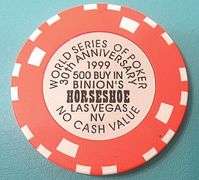 RARE 1999 BINION'S WORLD SERIES OF POKER 30TH ANNIVERSAY $500 BUY-IN CHIP