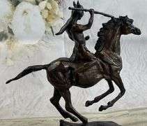 Warrior Chief on Horse Bronze Sculpture