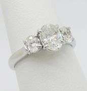 Classic Three Stone Diamond Ring in 18k White Gold