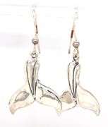 925 Sterling silver signed Kabana Whale tail earrings