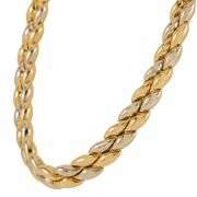 Chimento Two Tone Puffed Reversible Collar Necklace in 18K
