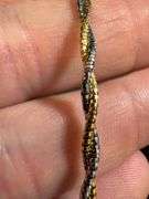 925 Sterling Silver Two Layer Twisted 2.7mm Omega Spring Chain 16"