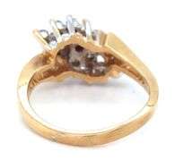 Sparkling 14K YG Waterfall Diamond Cluster