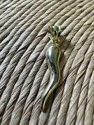 10k Yellow Gold Italian Horn Pendant