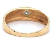 Tasteful Man's 14K YG Ring with Diamond Accent