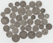 Larger Lot of 7 Troy Ozs Low End/Worn 90% Silver Coinage