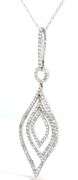 18kt White gold 1ctw diamond dangle pendant on chain