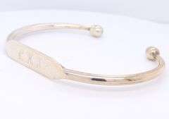 Vintage 925 Sterling Silver Mexico Signed Cuff Bangle