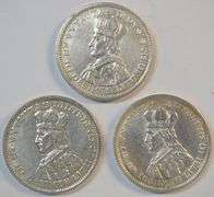 3 Nice lustrous upper end 1936 Lithuania Silver 10 Litu piece