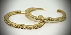 Easy-to-Wear 14K Diamond Hoop Earrings