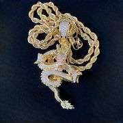 Dragon Pendant 18K Gold-Plated Necklace