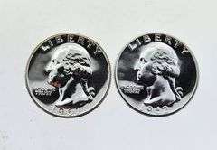1961 & 1962 Proof Silver Washington Quarters