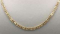 14kt Yellow gold square Byzantine chain necklace