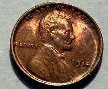 Red BU Early 1914 Lincoln Cent