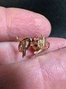 10K Yellow Gold Dolphin Earrings