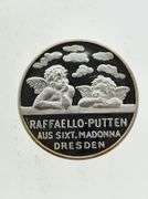 German Raffello Putten Dresden Madonna Angels Coin, Sterling