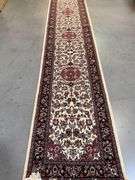Fine Silk&Wool Tabriz Runner 2.6x12'