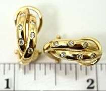 Sweet 14K Diamond Omega-Back Earrings