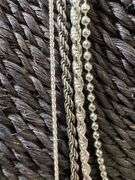 Sterling Silver Italian 925 Layered 4 Piece Chain Set 16", 20", 22" adjustable, 30" adjustable