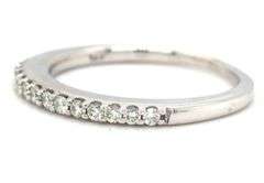 14kt White gold 0.30ctw shared prong diamond band