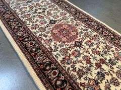 Fine Silk&Wool Tabriz Runner 2.6x12'