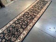 Fine Silk&Wool Tabriz Runner 2.6x12'