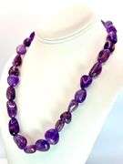 Radiant Large 464 Cttw Natural Amethyst Necklace