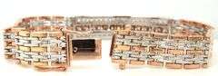 14kt White and rose gold 4.4ctw diamond bracelet