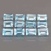 High fire 9.11ct 12 piece Swiss blue Topaz set